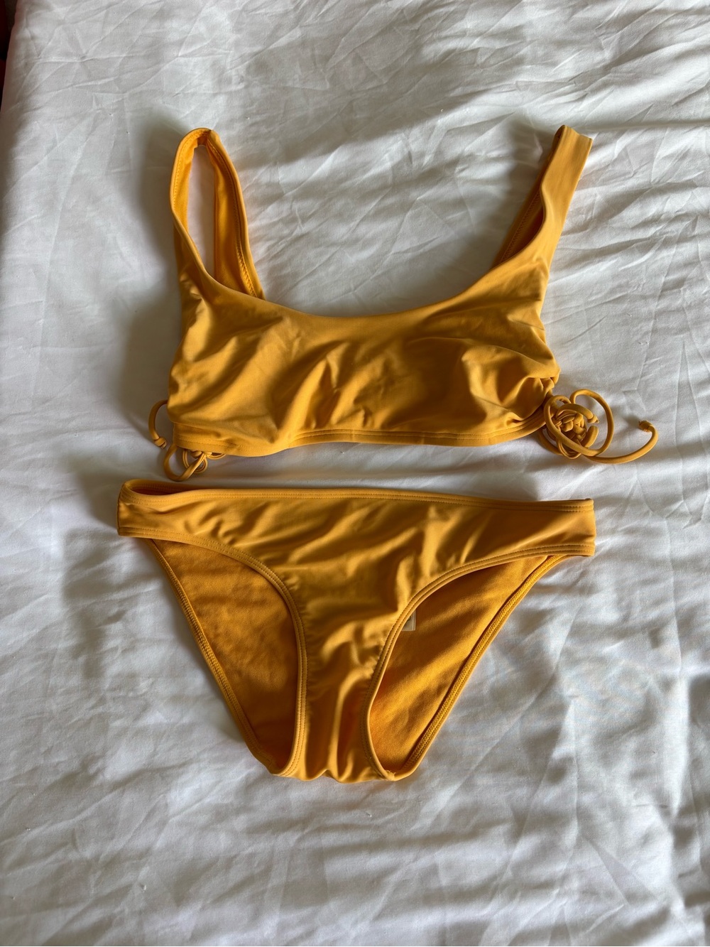 Hollister Mustard Yellow Scoop Bikini Set